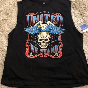 Black patriotic muscle shirt